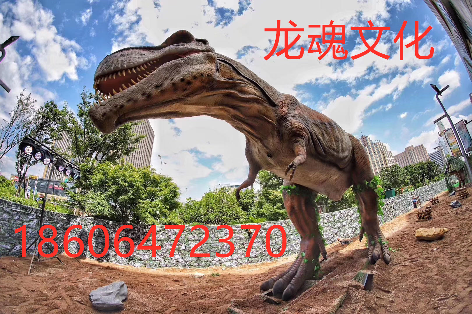 仿真恐龙出租厂家 上海龙魂文化专业团队造就质量的保证图片