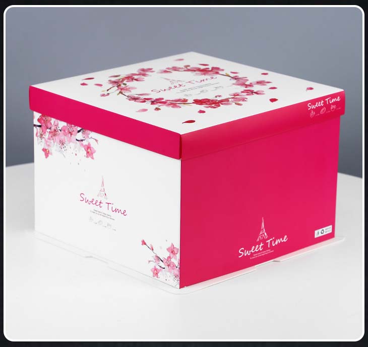 烘焙方形 生日蛋糕盒子6810121416寸 手提包装纸盒