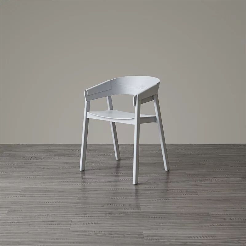 北欧实木椅休闲靠背椅设计师餐椅 佛山轻奢简约实木食堂椅