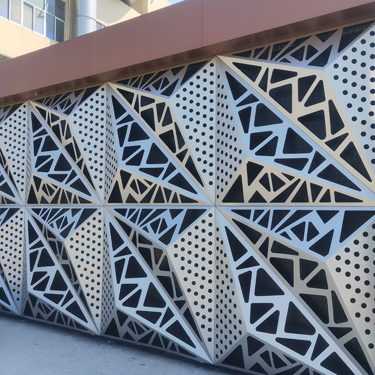 三角形雕花铝板 镂空铝单板 门头铝板
