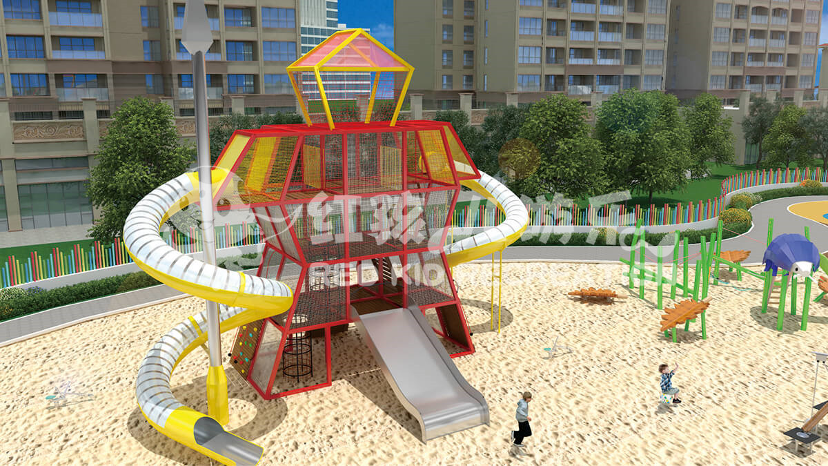 户外儿童乐园-无动力游乐设备-户外儿童游乐空间设计
