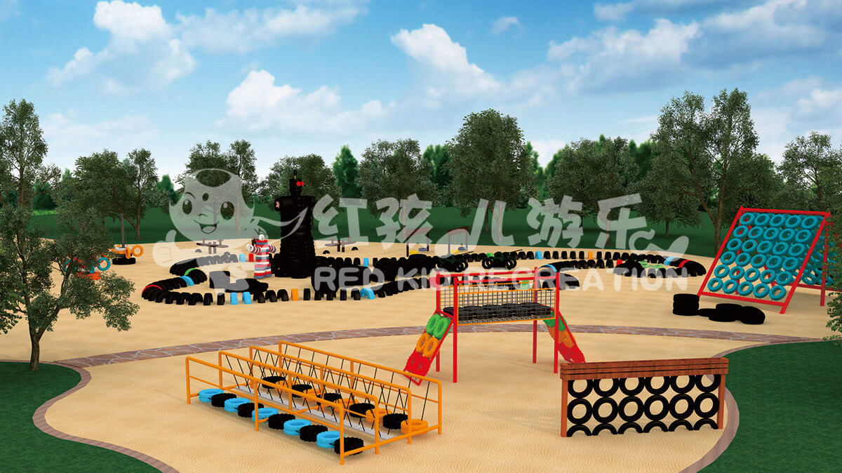 户外儿童乐园-无动力游乐设备-户外儿童游乐空间设计图片
