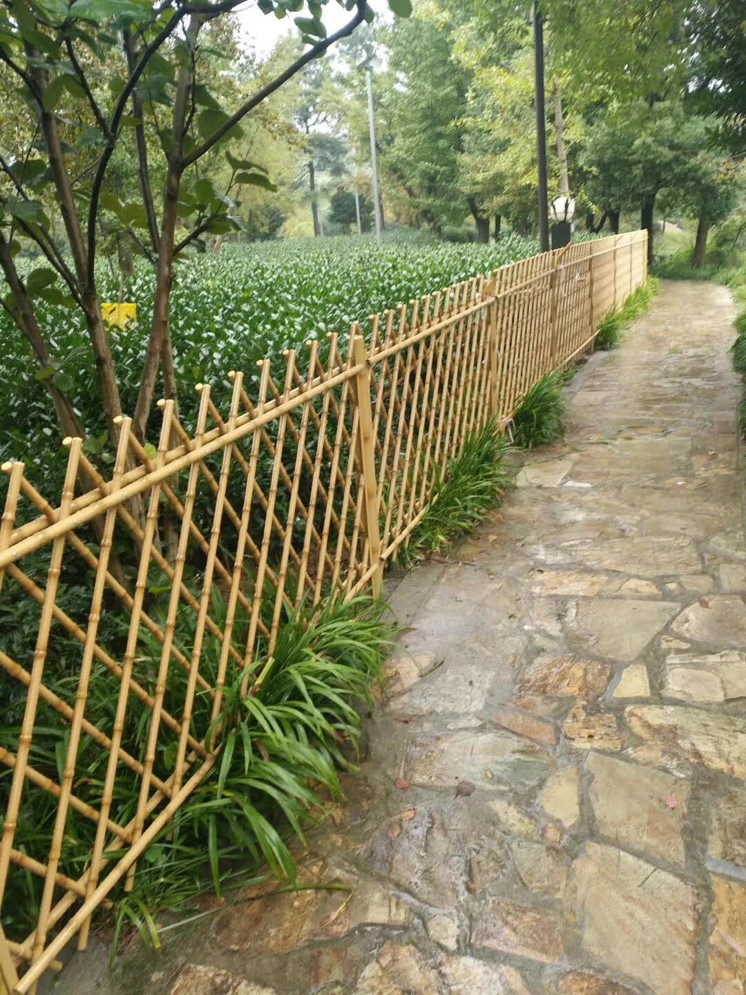 景区园林仿竹篱笆栅栏别墅花园菜园围栏  新农村建设不锈钢仿竹护栏
