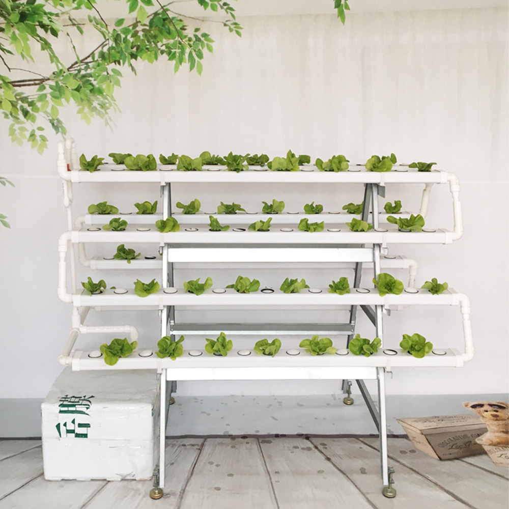 幸运买家无土栽培设备管道花卉阳台室外120棵蔬菜金属水培种植架 立体式蔬菜种植架