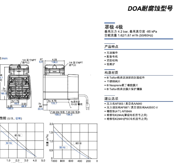 GAST真空泵 DOA-V505-BN GAST DOA-V505-BN