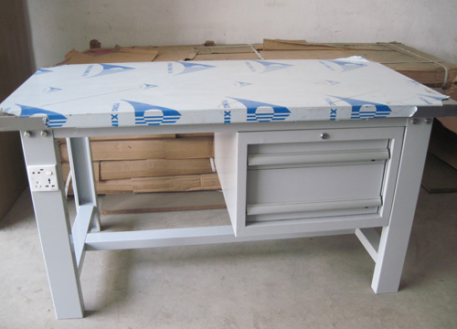 机床工位桌不锈钢模具钳工桌模具抛光台省模台铁板钳工桌厂家图片