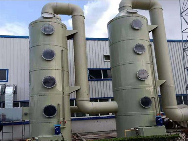 PP废气喷淋塔塑料颗粒厂除味设备选用PP废气喷淋塔除臭原理