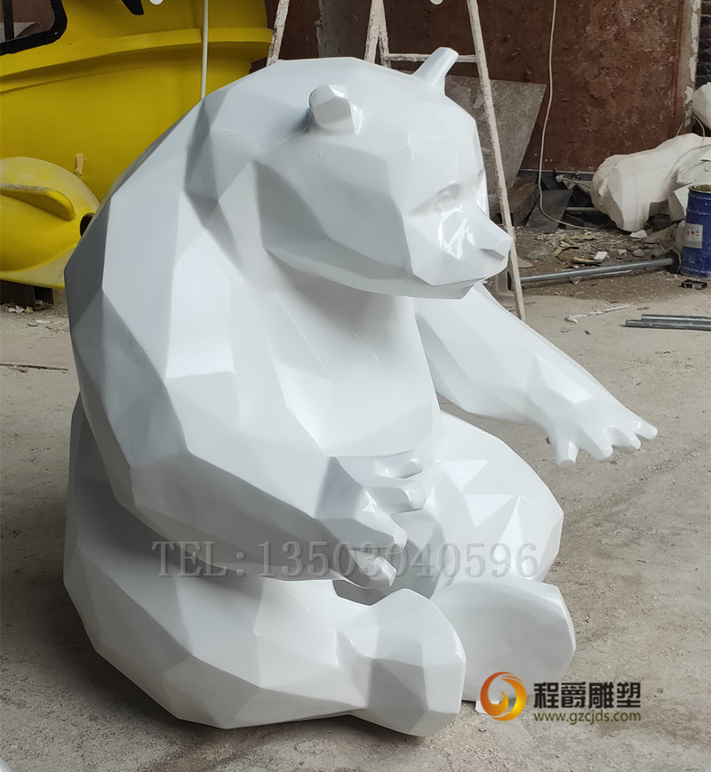 广州市玻璃钢抽象切面熊厂家