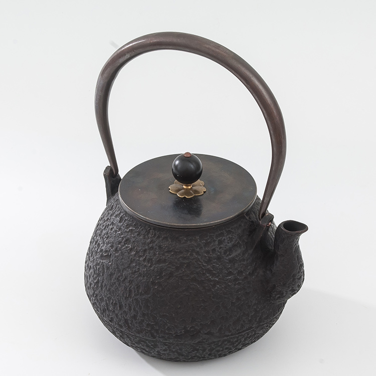 吉春堂 铸铁泡茶铁壶小素壶（褐色）1.2升铁茶壶煮水茶具铸铁壶