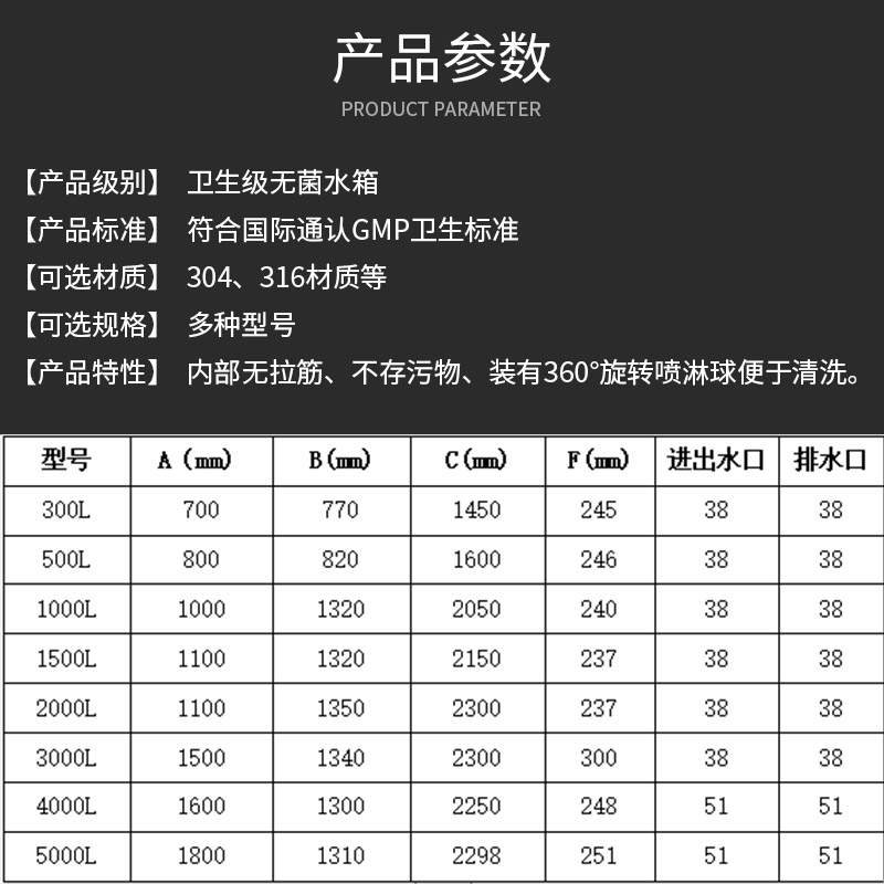 304不锈钢无菌水箱生产厂卫生级圆柱316水箱供水设备储水箱 批发