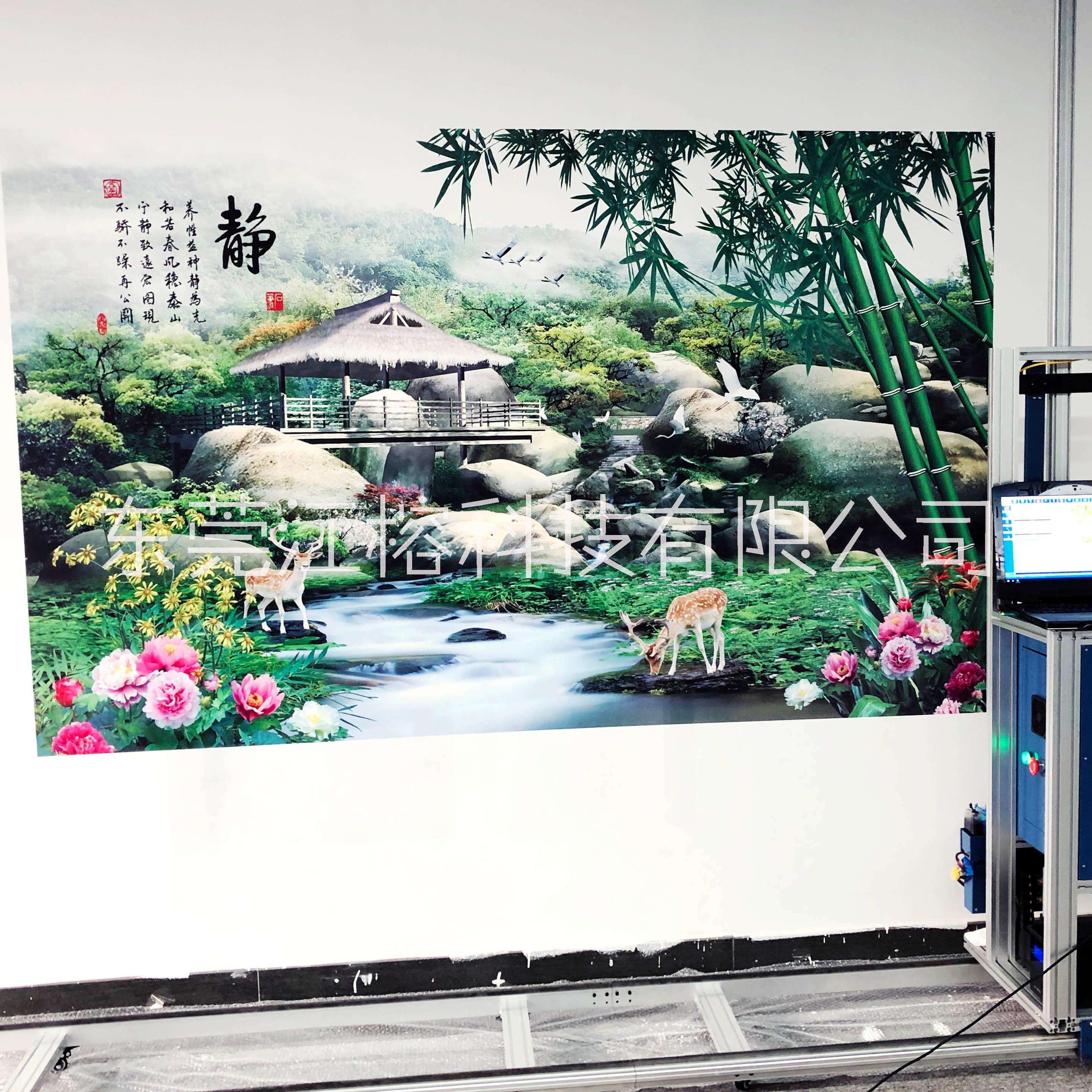 广东东莞双喷头墙体喷绘机彩绘机户内户外高清立式墙体uv打印机墙面uv打印设备