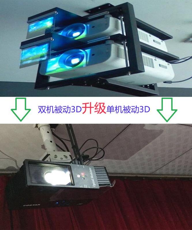 深圳市投影3D设备厂家一台投影机能做单机被动3D吗  投影3D设备