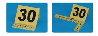 黄色1-30物证标志牌（带L型比例尺）图片