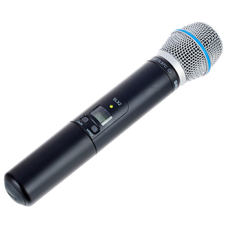 Shure SLX24/BETA87C 舒尔手持无线话筒 超心形电容麦克风 无线话筒 无线麦克风