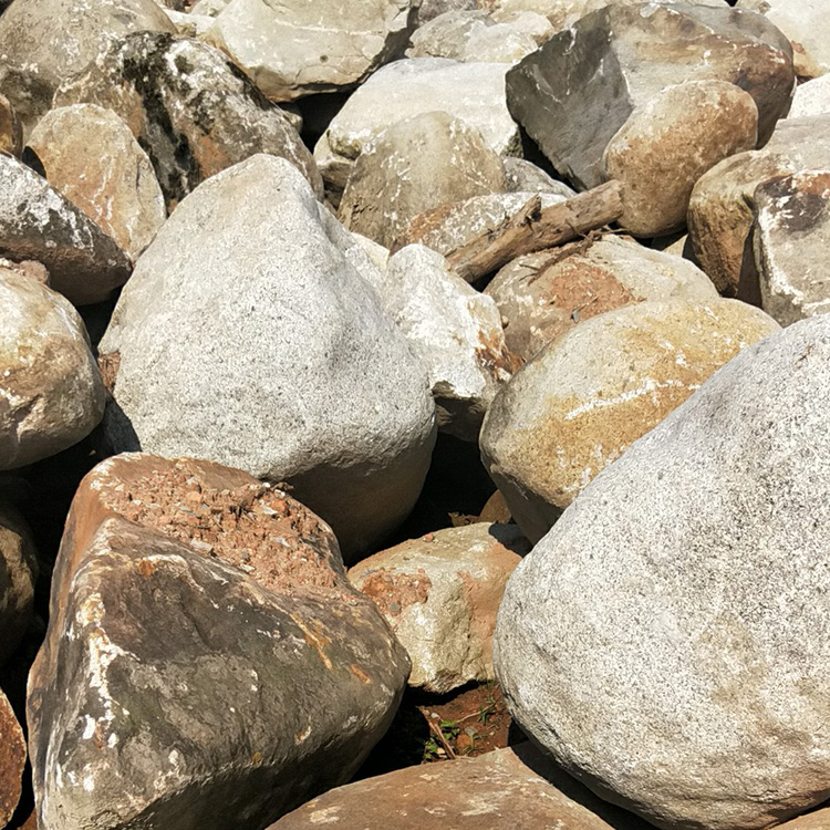 杭州产地水冲石河卵石直销 30-50-100cm鹅卵石驳岸石自然石