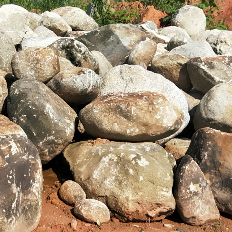 30-50-100cm水冲石厂家 杭州天然景观石批发鹅卵石风景石园林石