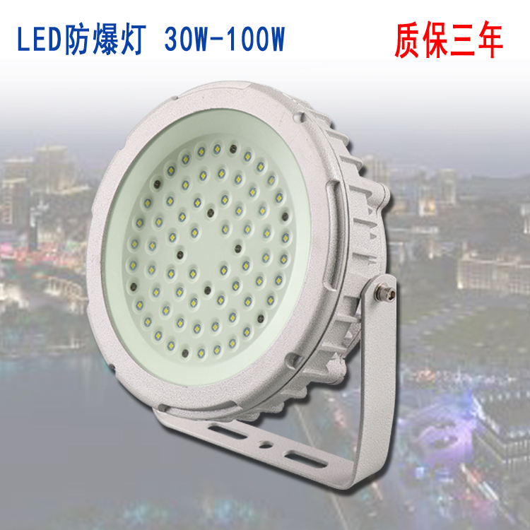 防爆LED厂房吊杆灯100W强光支架式吸顶灯图片