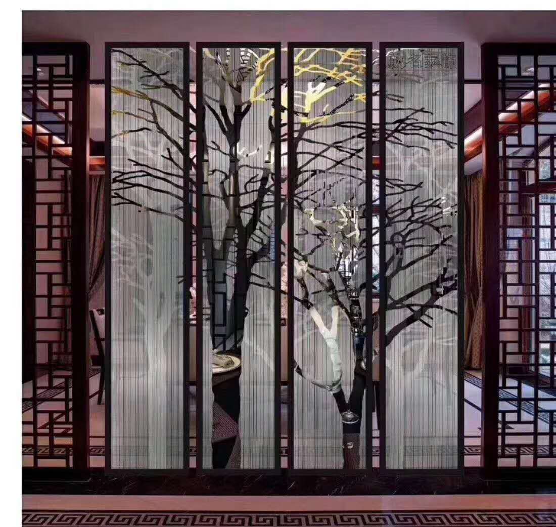 艺术玻璃形象墙装修 艺术玻璃设计 广州承接玻璃安装工程图片