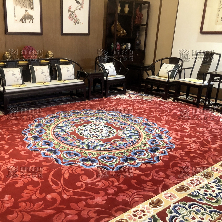 地毯厂批发定制贵宾室地毯，金宝华盛20年地毯定制经验