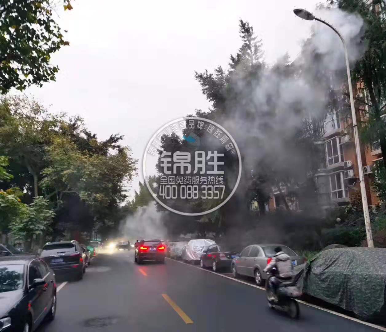 株洲街道降尘对居民带来的好处 人造雾灯杆降尘图片