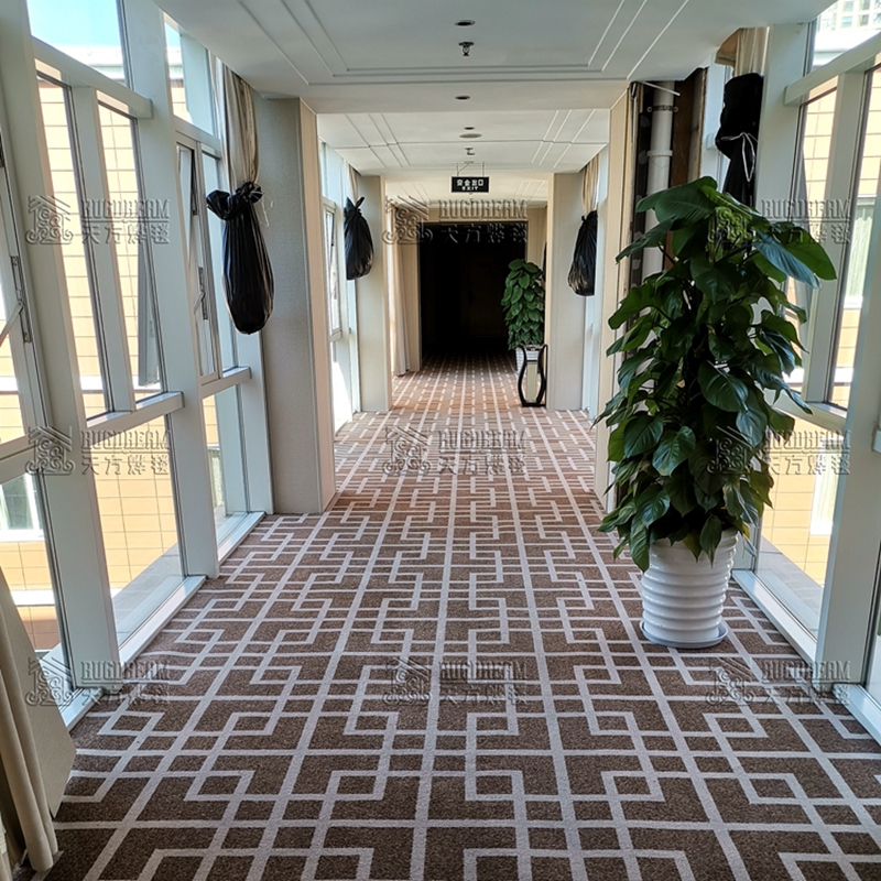 地毯厂定制杏林湾酒店走廊地毯同款 b1级阻燃地毯