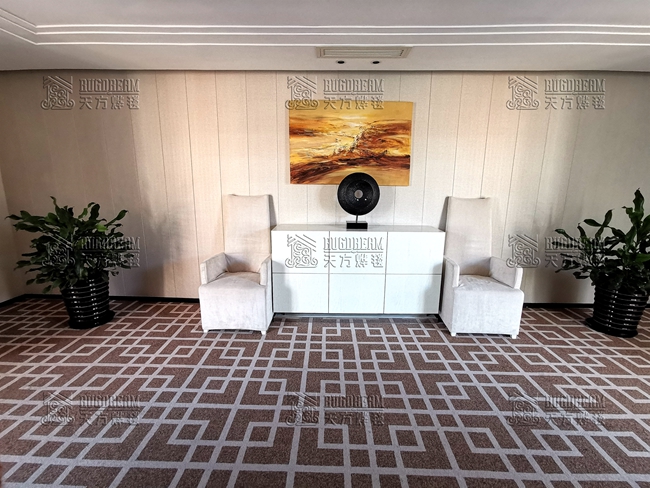 地毯厂定制杏林湾酒店走廊地毯同款 b1级阻燃地毯