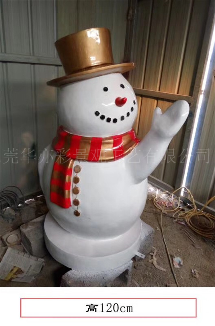 广东东莞玻璃钢雕塑厂家现货圣诞节雪人圣诞老人玻璃钢雕塑批发价格优惠 圣诞节玻璃钢装饰品