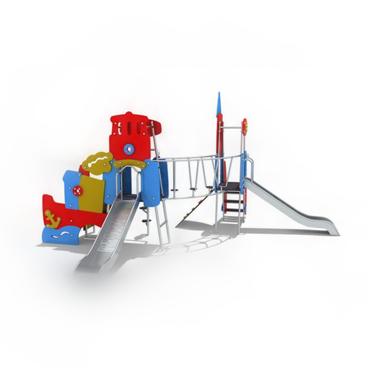 温州市中青游乐滑梯厂家中青游乐滑梯  户外大型组合不锈钢滑梯设备 儿童小博士滑梯 适用于小区幼儿园