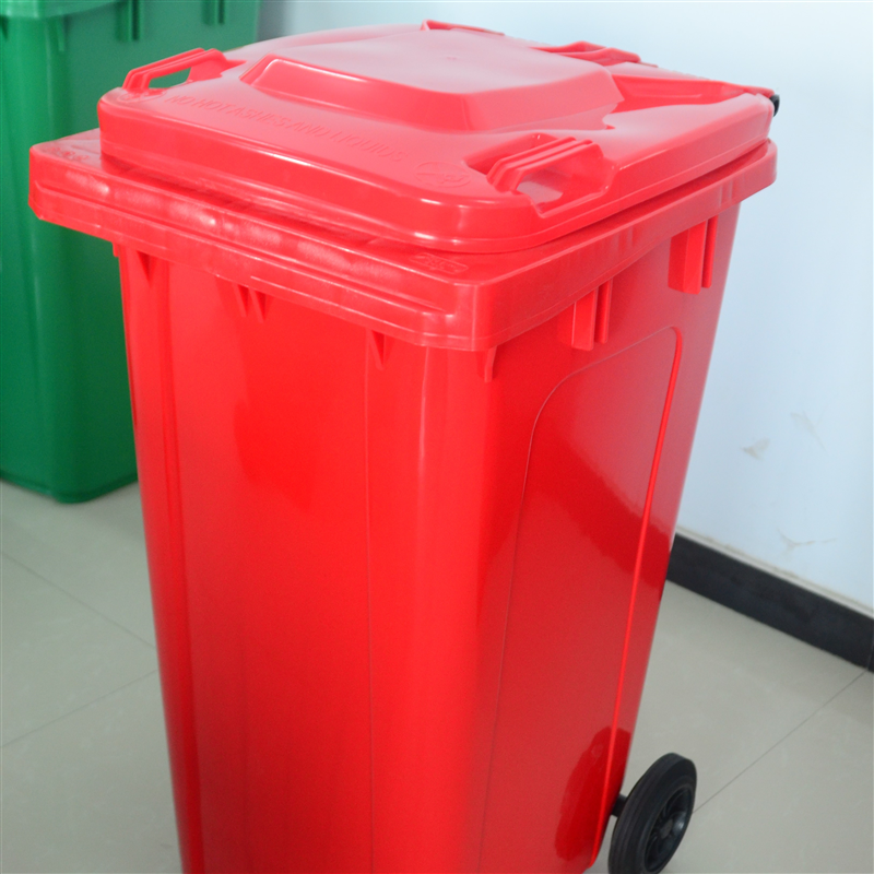 河北保定垃圾桶生产厂家国捷塑业直销环卫挂车户外加厚四色分类垃圾桶