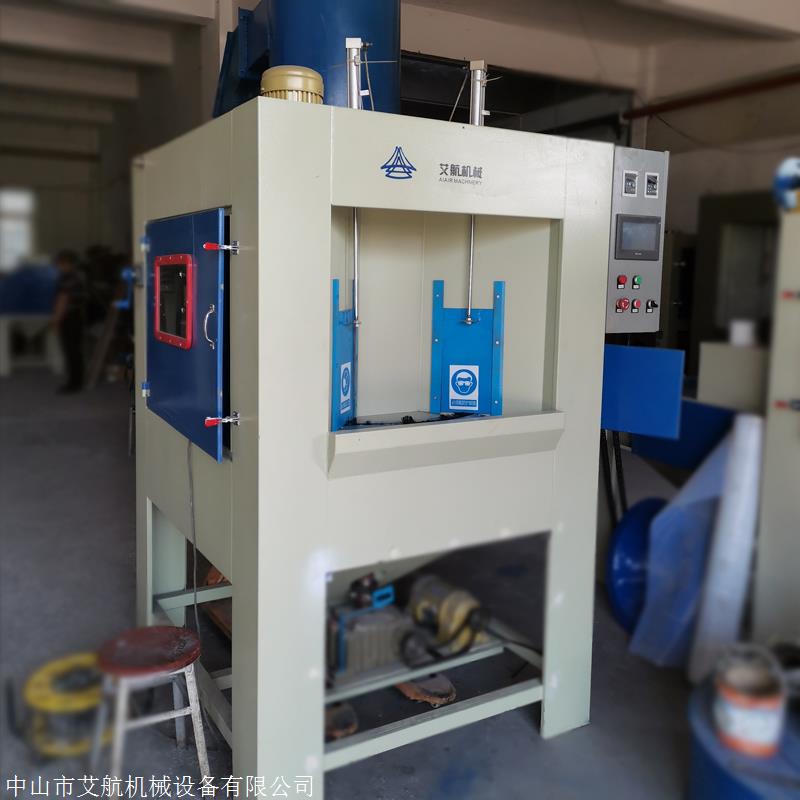 广东自动喷砂机厂家 充电宝外壳去氧化皮转盘喷砂机图片