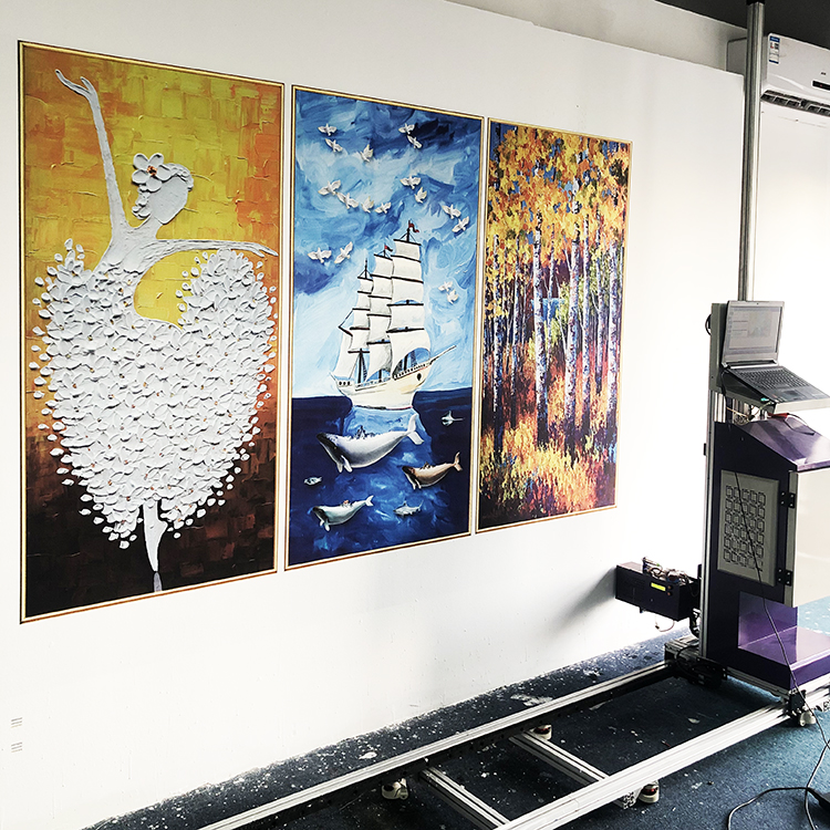 大型5D壁画彩绘机3D墙体广告喷绘室内背景墙打印机壁画墙体彩绘机图片