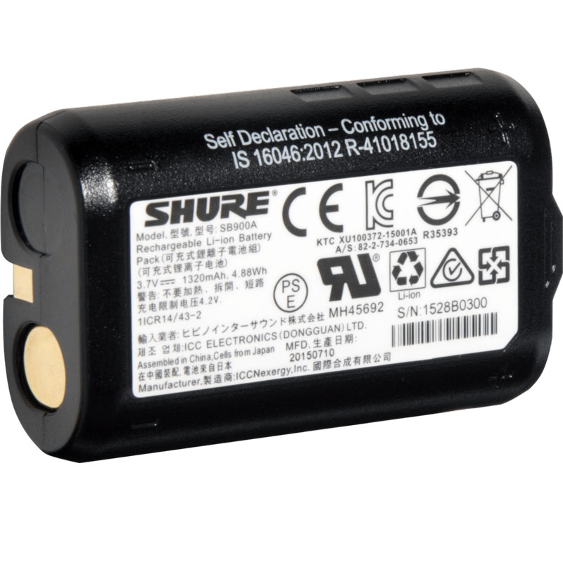 Shure SB900A 舒尔无线话筒锂离子充电电池 充电电池 舒尔锂离子充电电池图片