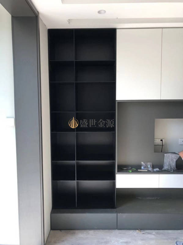 惠州市不锈钢书架厂家广东惠州定制黑钛拉丝不锈钢书架