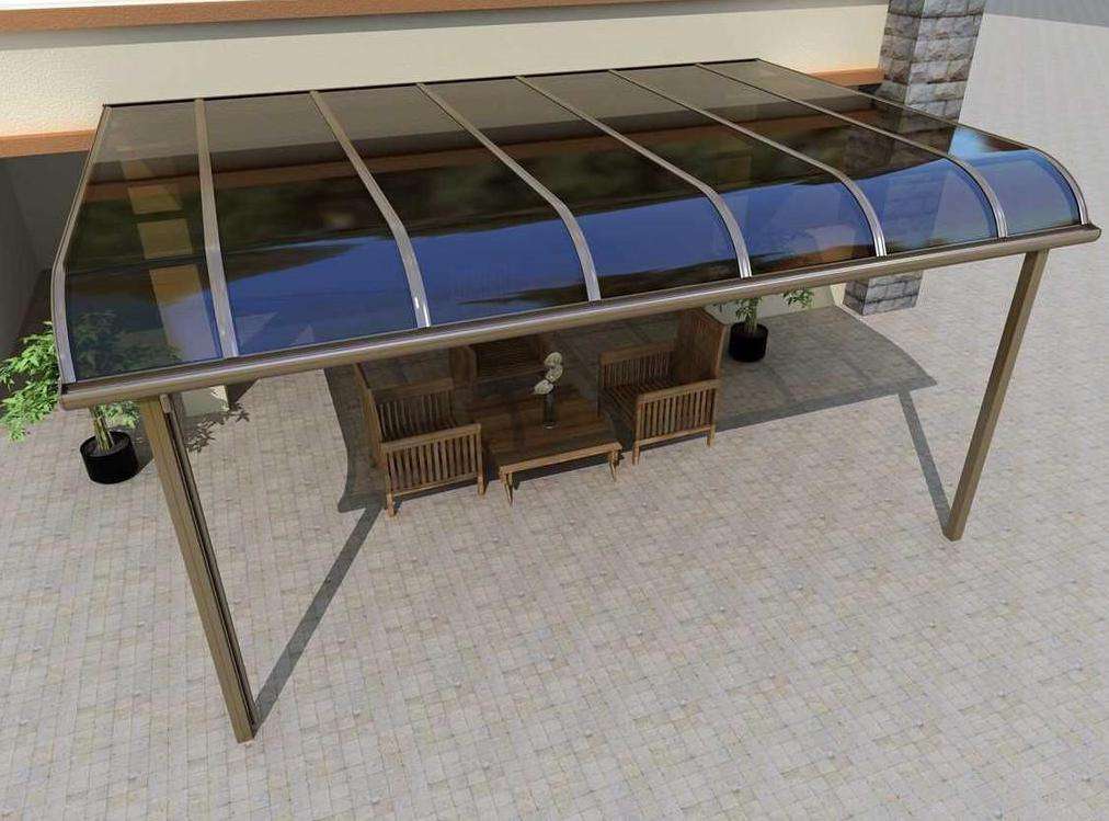 怡墅铝合金车棚雨棚全国可定制安装