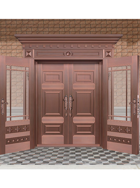 安阳铜门厂家 上门安装 设计 款式新颖 庭院铜门 玻璃铜门