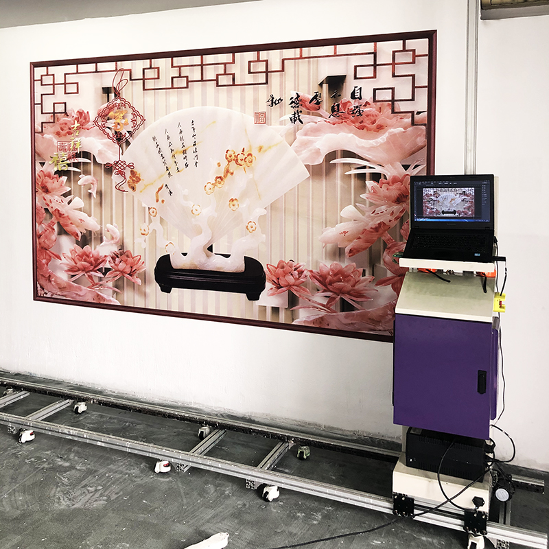 创业小型墙体喷绘机智能3D文化墙高清广告彩绘机室内墙面UV打印机图片