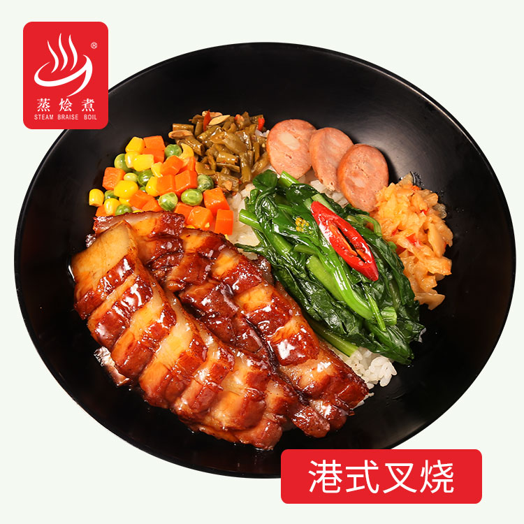 广东餐饮速食料理包厂家批发加热即食港式叉烧小碗菜半成品料理包