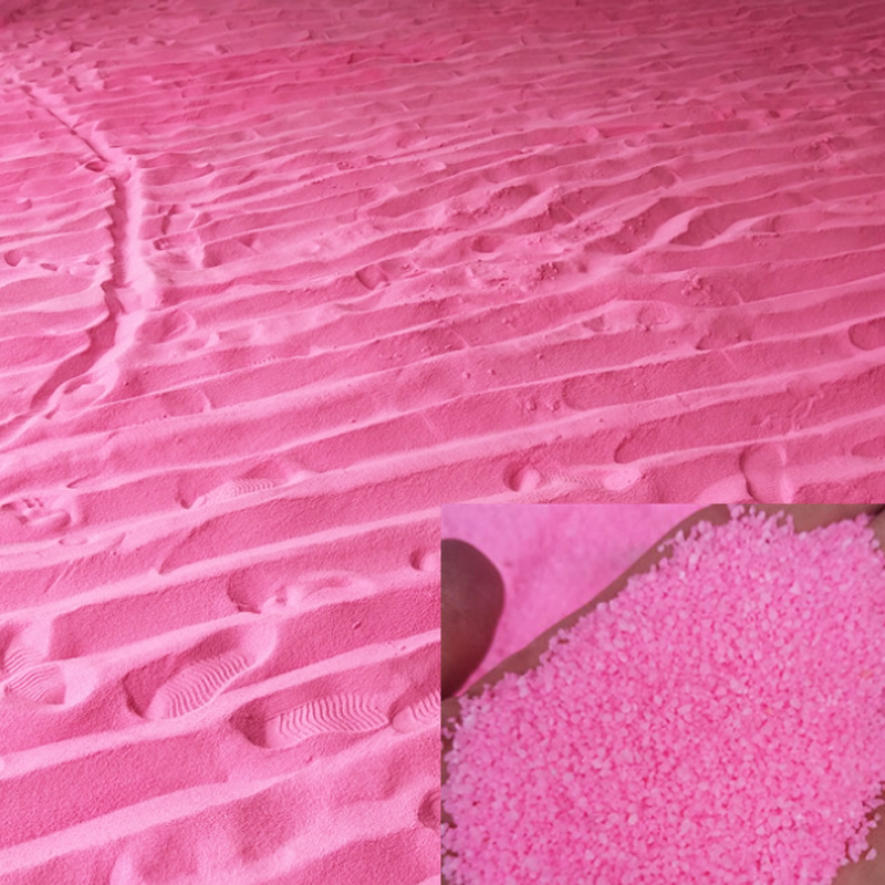 20-40目粉色沙滩砂 标峪矿产定制主题乐园用粉色沙滩砂 儿童沙画用粉色烧结砂