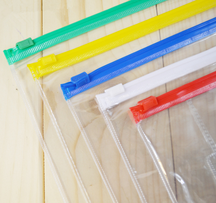 PVC磨砂拉链透明袋定做印logo 文件包装吊牌标签袋 环保塑料袋