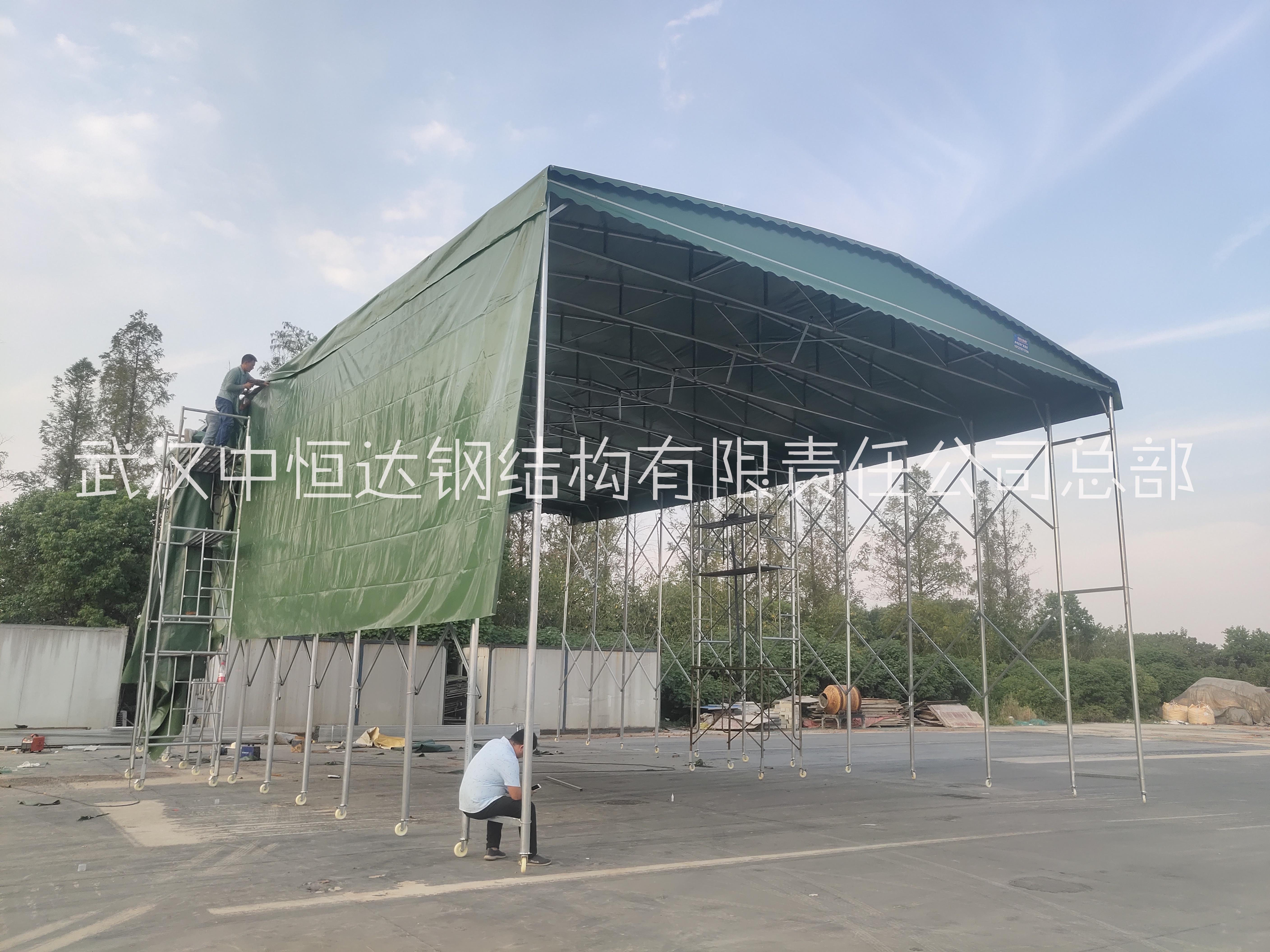 武汉厂家大型制造户外遮阳棚-仓储帐篷-遮雨储物图片