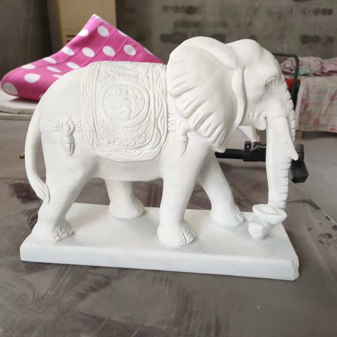 汉白玉大象雕塑图片