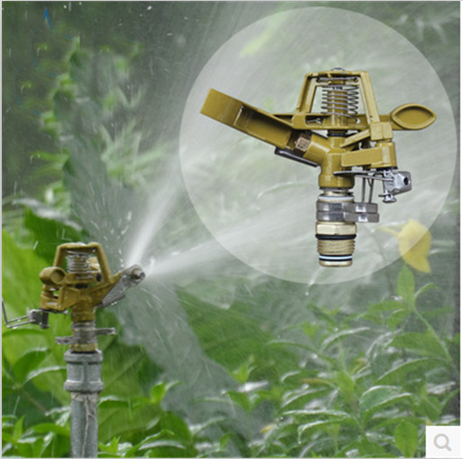 农业园林园艺灌溉可调摇臂喷头360度自动旋转花园洒水器喷灌