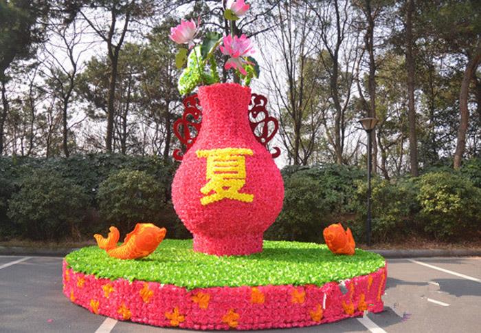 绢花造型绿雕价格、供应商、联系方式、设计【徐州红景天农业发展有限公司】