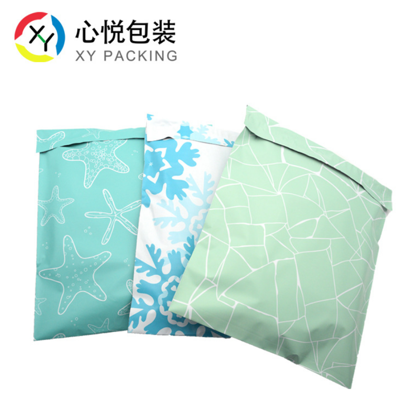 绿色海星快递袋 小清新风格包装袋 服装饰品包装物流袋 PE全新料