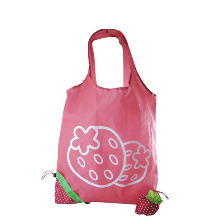 惠州手袋厂专业加工定制水果图案折叠购物袋 210涤纶布袋定做加LOGO图片