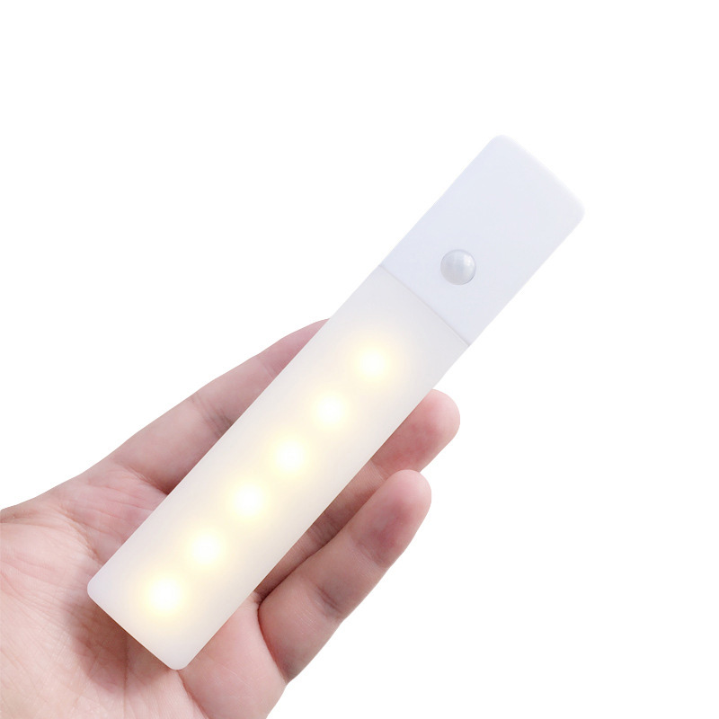 LED人体感应灯 充电款人体红外感应光控小夜灯粘贴磁吸深圳厂家