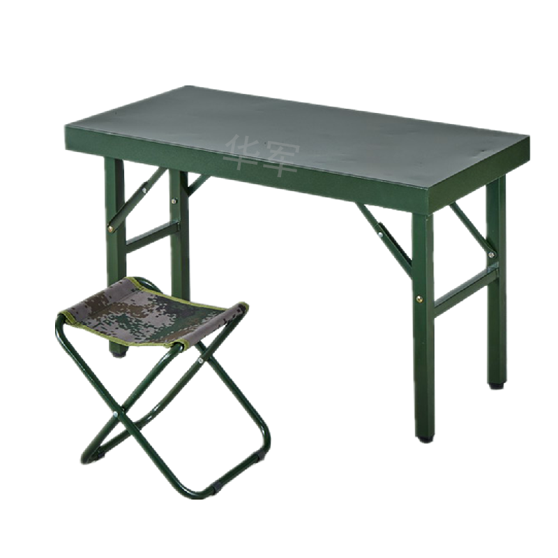 部队折叠桌椅 军绿色折叠桌 户外野营便携式多功能折叠桌部队单兵作业桌