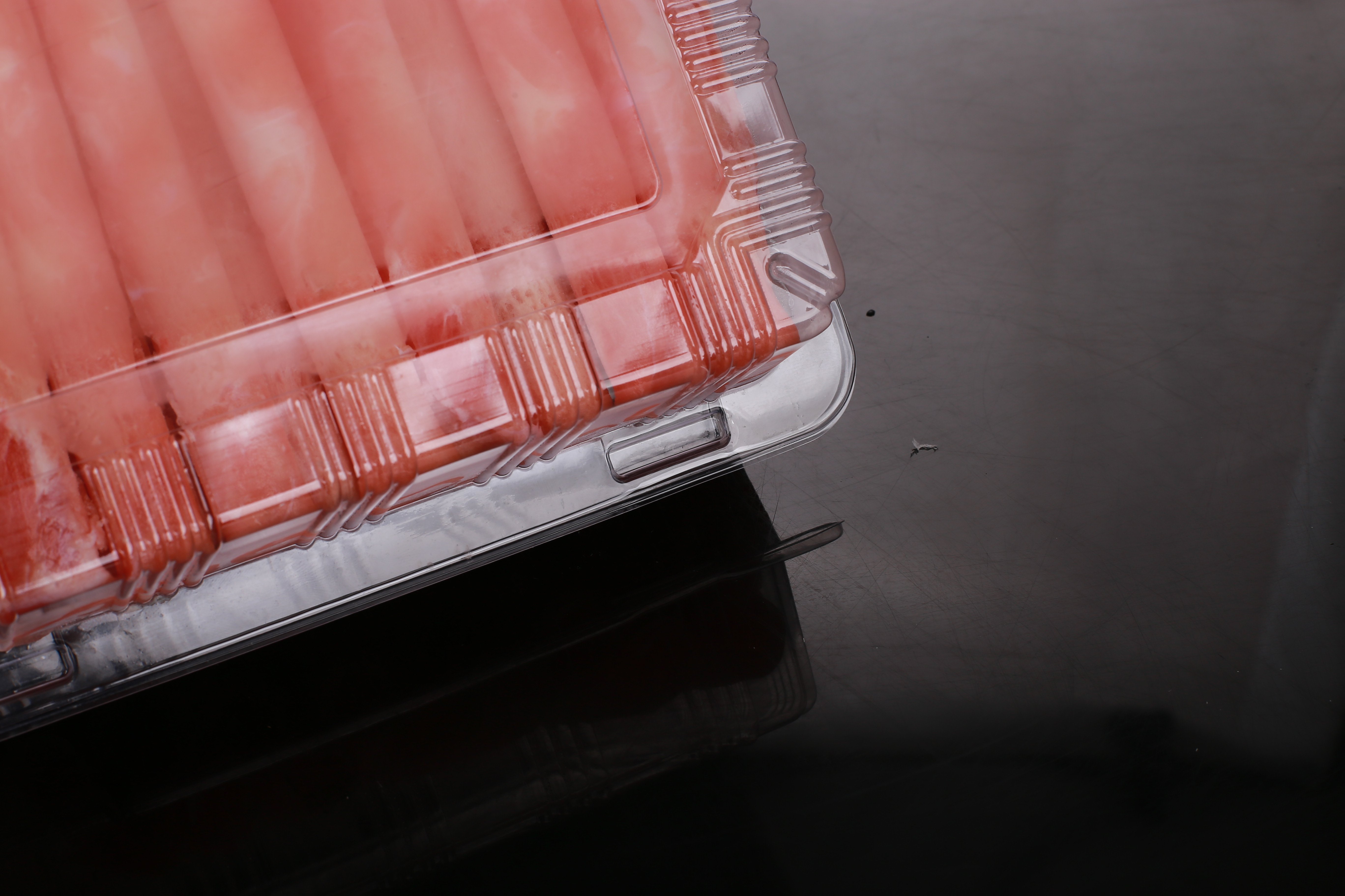 衡水市一次性肉片塑料盒厂家一次性肉片塑料盒一斤装一次性透明肥牛肉卷涮锅肉片盒食品盒