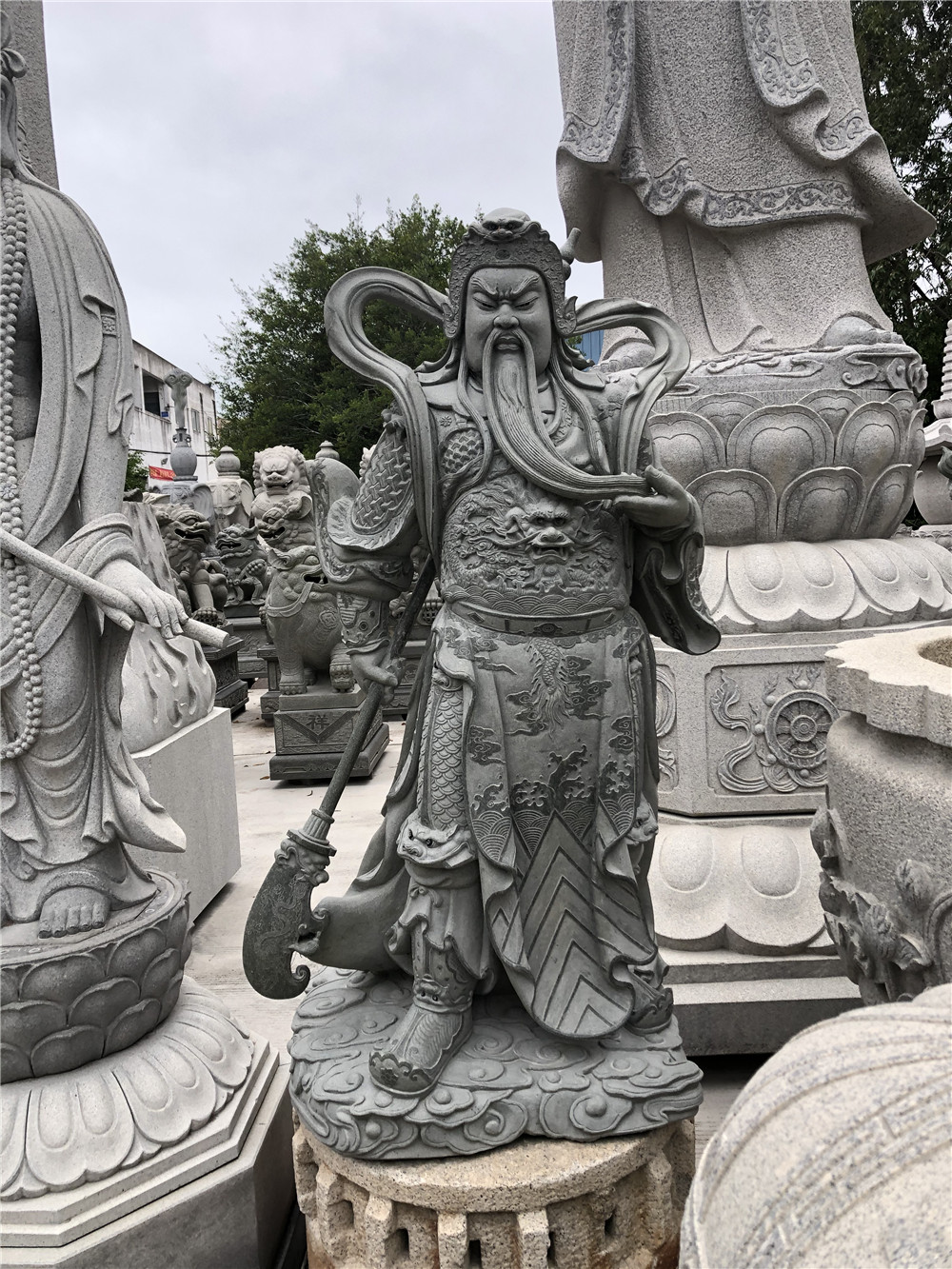 泉州市关公雕像关羽石头雕塑厂家