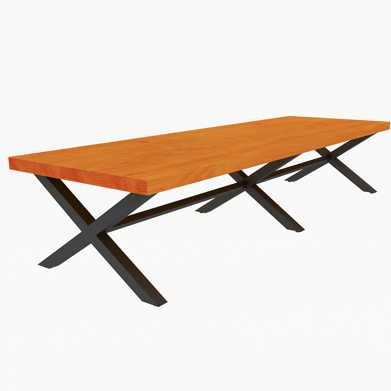 实木长条桌现代实木长条桌厂家直销 原木书桌会议桌 简易多人学习桌